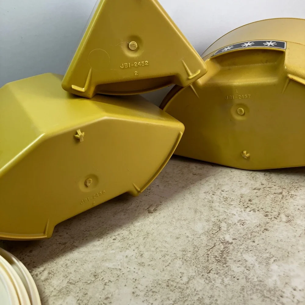 Rubbermaid Carousel Server Vintage Parts Harvest Gold Flower Lazy Susan Bin Lid